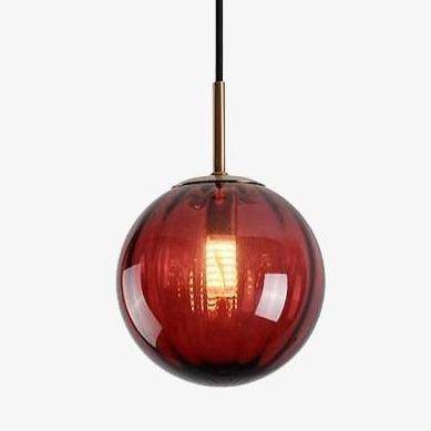 Suspension LED Boule en Verre Coloré - Marque Hang
