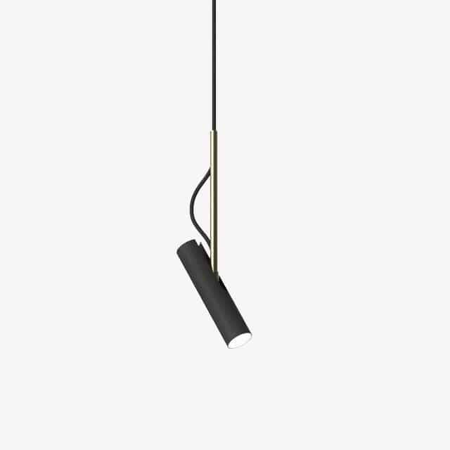Suspension LED design cylindrique en métal "Hang"