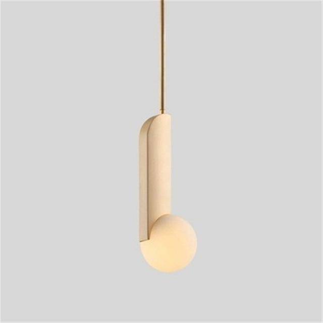 Suspension design LED doré "Brass Boules" | Marco Lucetti 1 lampe / Froide