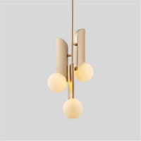 Suspension design LED doré "Brass Boules" | Marco Lucetti 3 lampes / Froide