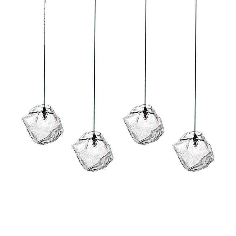 Suspension design LED en pierre de verre Lumière sacrée | Marco Lucetti