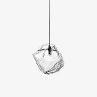 Suspension design LED en pierre de verre Lumière sacrée | Marco Lucetti