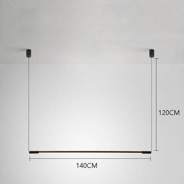 Suspension design LED en tube métal noir - Loft Light | Marco Lucetti