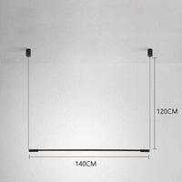 Suspension design LED en tube métal noir - Loft Light | Marco Lucetti