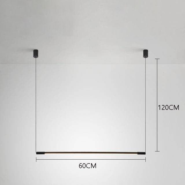 Suspension design LED en tube métal noir - Loft Light | Marco Lucetti