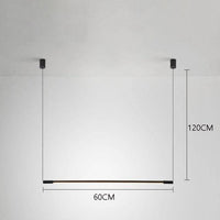 Suspension design LED en tube métal noir - Loft Light | Marco Lucetti