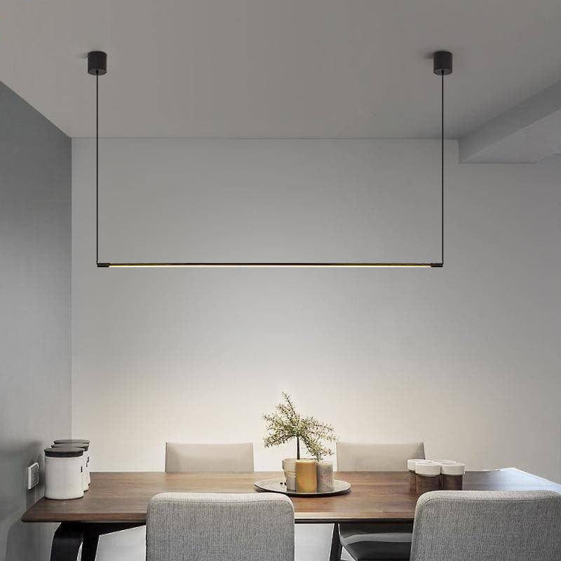 Suspension design LED en tube métal noir - Loft Light | Marco Lucetti