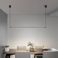 Suspension design LED en tube métal noir - Loft Light | Marco Lucetti