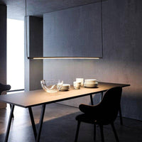 Suspension design LED en tube métal noir - Loft Light | Marco Lucetti