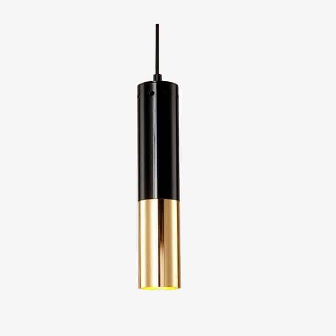Suspension design LED Faryto en métal noir et doré | Marco Lucetti