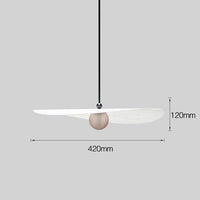 Suspension design LED "Lumina" avec boule métal et abat-jour blanc | Marco Lucetti Froide