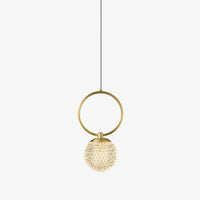 Suspension LED en verre cristal de luxe.