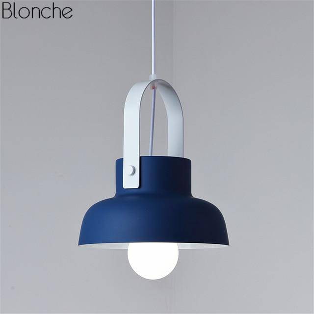 Suspension design LED Macaron | Marco Lucetti B - Bleu marine