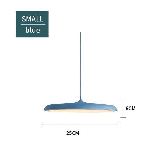 Suspension design LED ovale Copper Glow | Marco Lucetti Bleu - 25x6cm