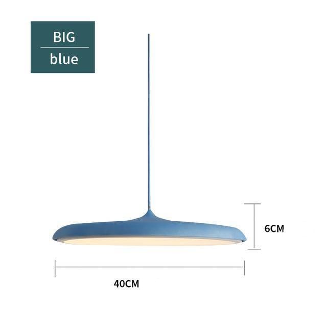 Suspension design LED ovale Copper Glow | Marco Lucetti Bleu - 40x6cm