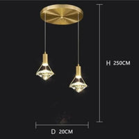 Suspension design LED Savia DiamondLux | Marco Lucetti 2 lampes - base ronde / Chaude