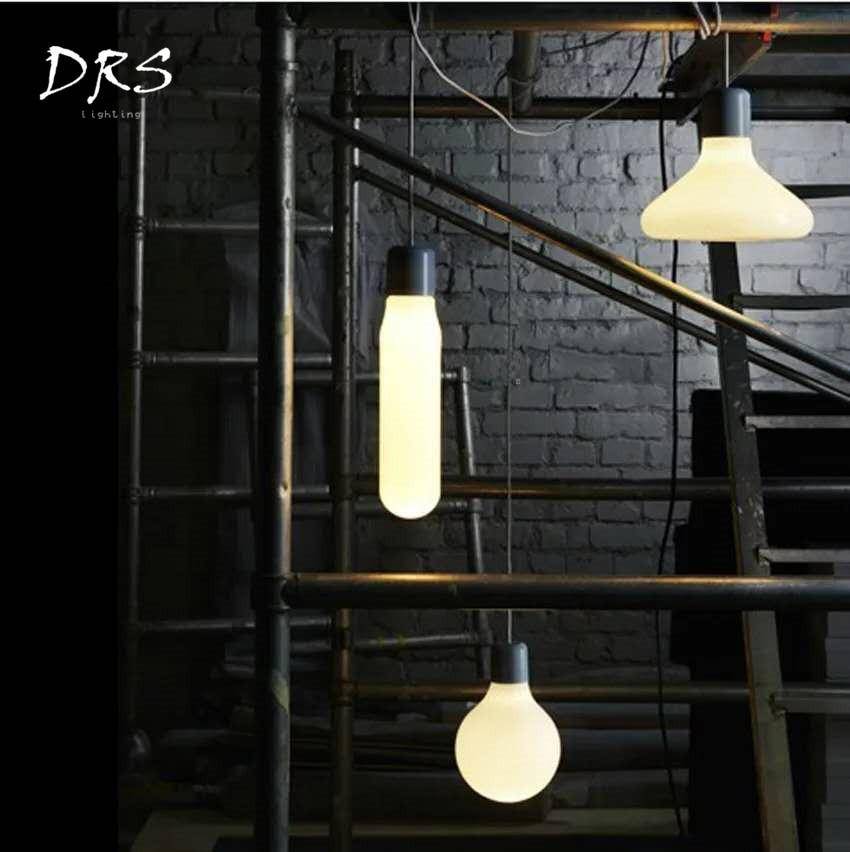 Suspension design LED verre et support gris - Luminia | Marco Lucetti