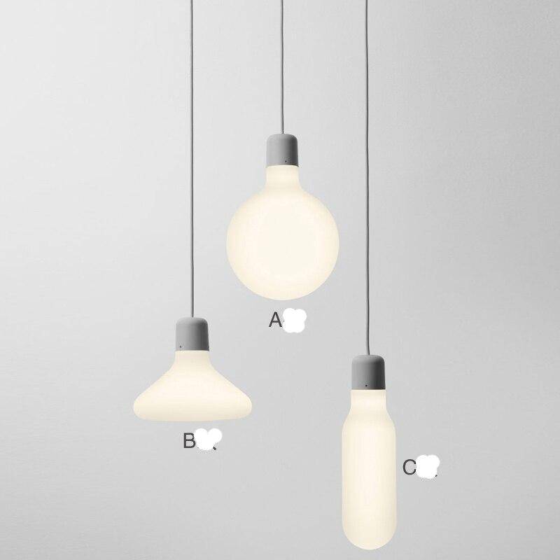 Suspension design LED verre et support gris - Luminia | Marco Lucetti