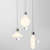 Suspension design LED verre et support gris - Luminia | Marco Lucetti