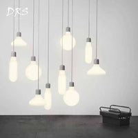 Suspension design LED verre et support gris - Luminia | Marco Lucetti