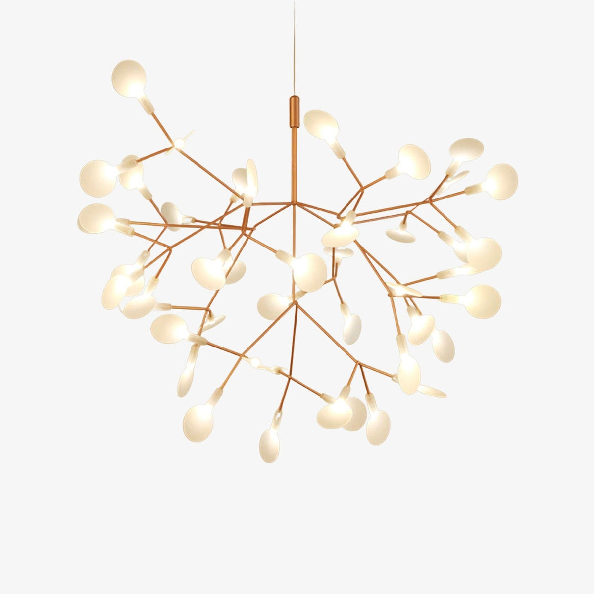 Suspension Design LED Arbre Doré - Maison Élégante