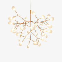 Suspension Design LED Arbre Doré - Maison Élégante