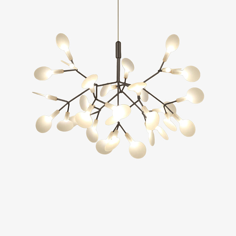 Suspension Design LED Arbre Doré - Maison Élégante