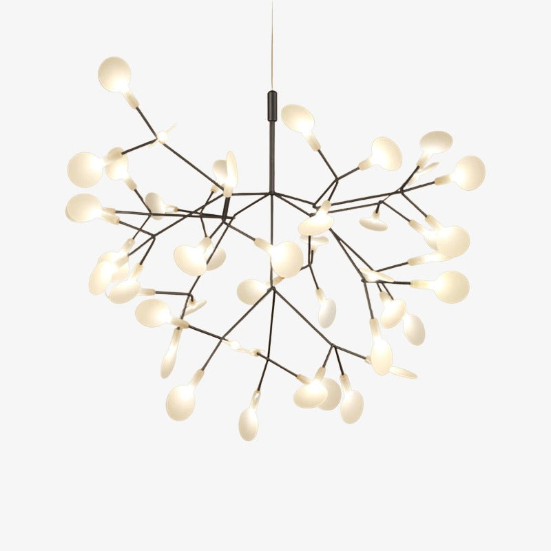 Suspension Design LED Arbre Doré - Maison Élégante