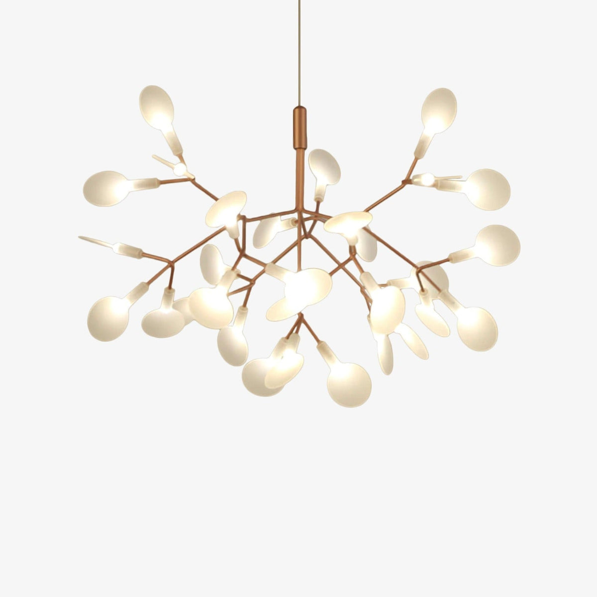 Suspension Design LED Arbre Doré - Maison Élégante