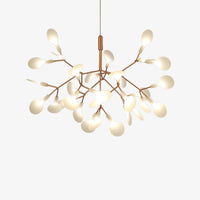 Suspension Design LED Arbre Doré - Maison Élégante