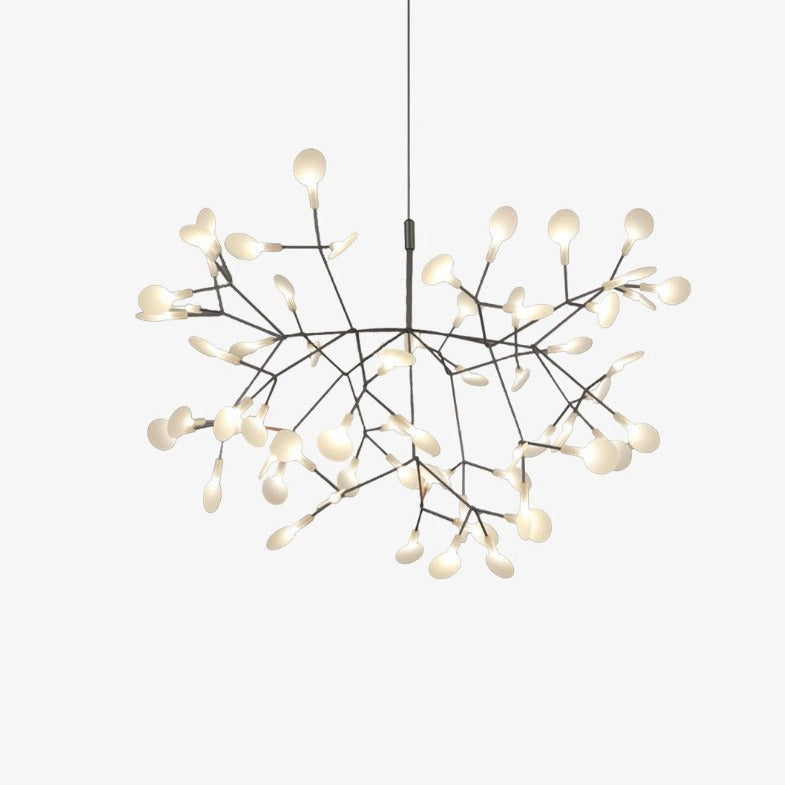 Suspension Design LED Arbre Doré - Maison Élégante