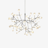 Suspension Design LED Arbre Doré - Maison Élégante