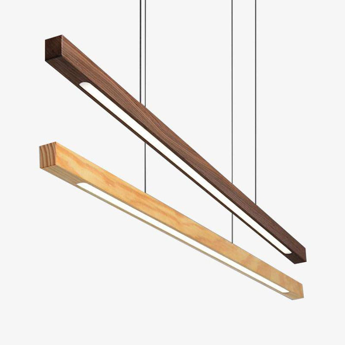 Suspension LED en bois design allongé "Hang"
