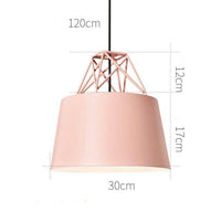 Suspension design Morning avec LED et abat-jour coloré en métal | Marco Lucetti Rose / Froide