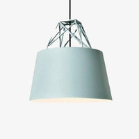 Suspension design Morning avec LED et abat-jour coloré en métal | Marco Lucetti Vert / Froide