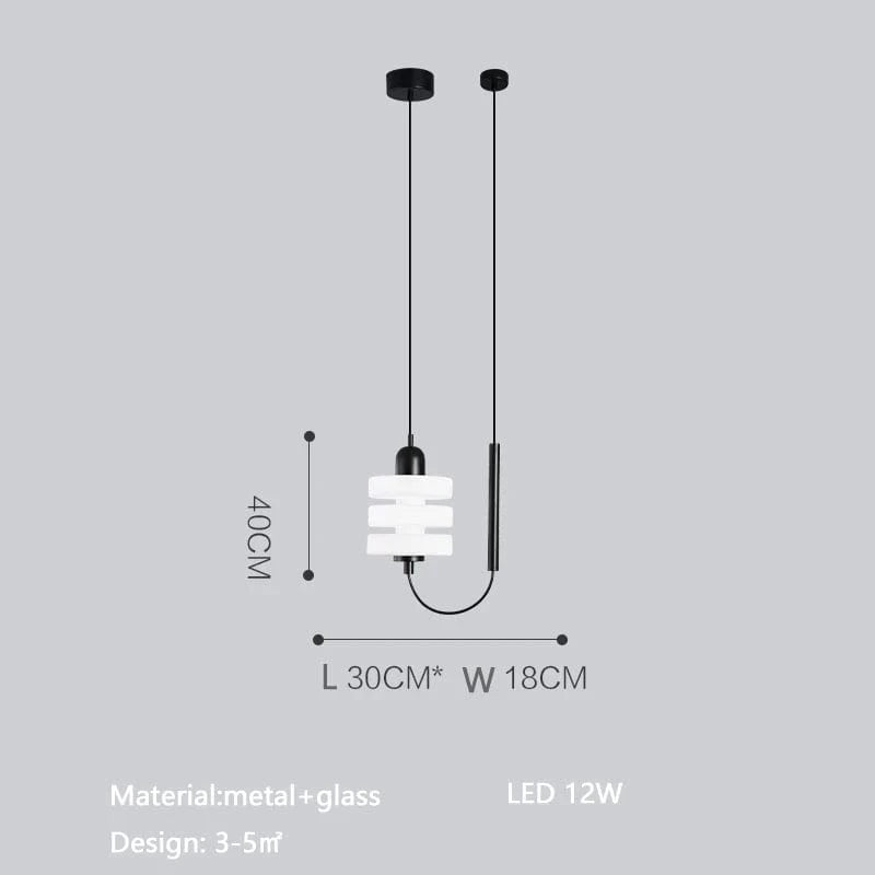 Suspension Design Noire Chic | Marco Lucetti Lumière blanche