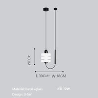 Suspension Design Noire Chic | Marco Lucetti Lumière blanche