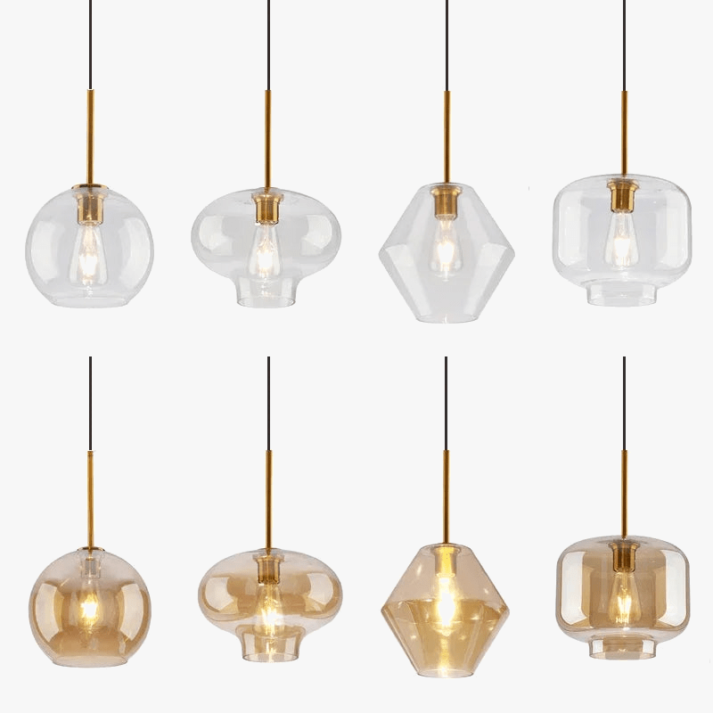 Suspension Design Nordique en Verre LED - Luminaire Décoratif d'Intérieur | Marco Lucetti