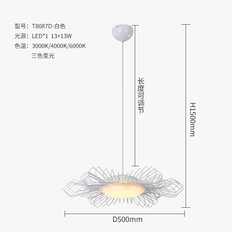Suspension Design Nordique - Ligne Artistique - Lampe Luminaire Décoratif