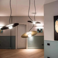 Suspension Design Nordique Post-Moderne en Art Fer Plissé pour Salon et Restaurant | Marco Lucetti