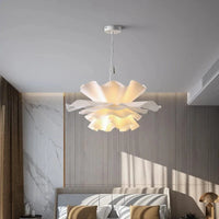 Suspension design nordique pour chambre salon bar lampe à manger chambre d'enfants - Lustre à fleurs blanches scandinave | Marco Lucetti