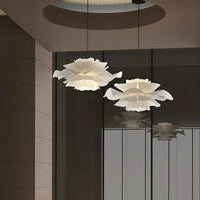 Suspension design nordique pour chambre salon bar lampe à manger chambre d'enfants - Lustre à fleurs blanches scandinave | Marco Lucetti