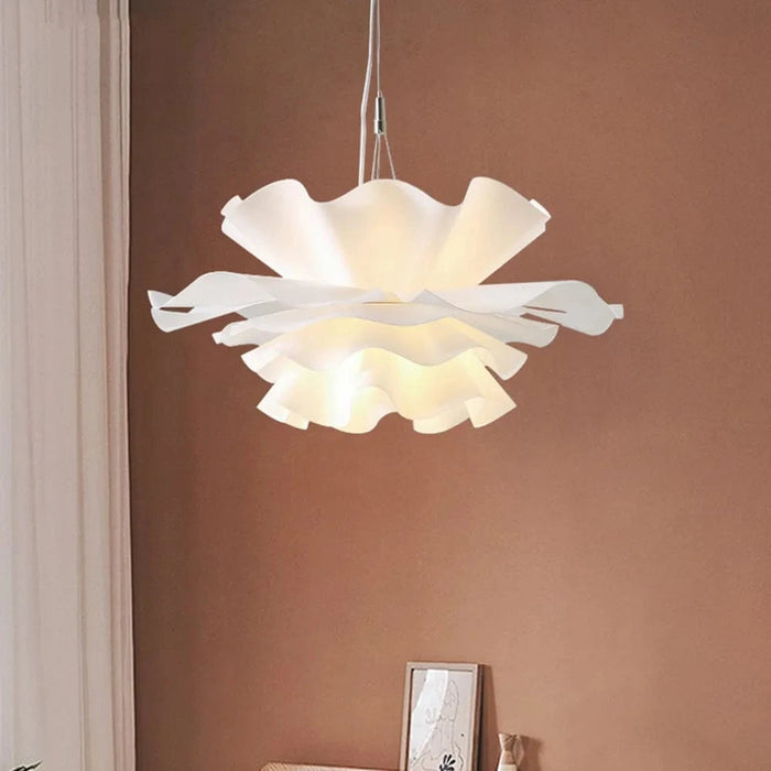 Suspension design nordique pour chambre salon bar lampe à manger chambre d'enfants - Lustre à fleurs blanches scandinave | Marco Lucetti