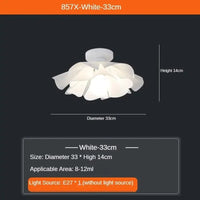 Suspension design nordique pour chambre salon bar lampe à manger chambre d'enfants - Lustre à fleurs blanches scandinave | Marco Lucetti Diamètre33cm / Blanc froid