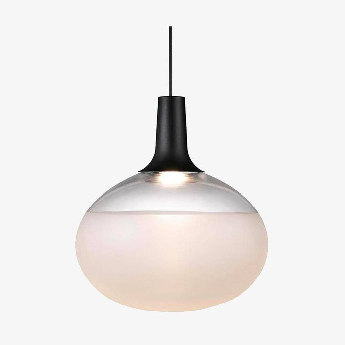 Suspension design ovale en verre LED Ovaluxe