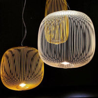 Suspension design ovale Evani en fil métallique coloré | Marco Lucetti