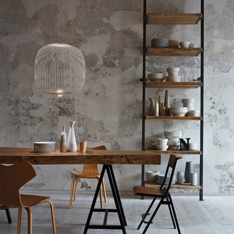 Suspension design ovale Evani en fil métallique coloré | Marco Lucetti