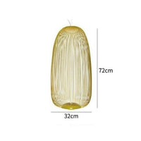 Suspension design ovale Evani en fil métallique coloré | Marco Lucetti A / Jaune