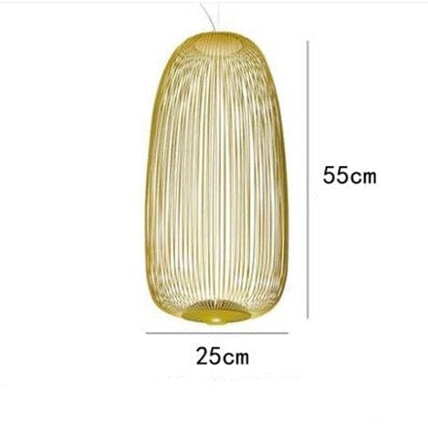 Suspension design ovale Evani en fil métallique coloré | Marco Lucetti B / Blanc