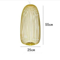 Suspension design ovale Evani en fil métallique coloré | Marco Lucetti B / Blanc